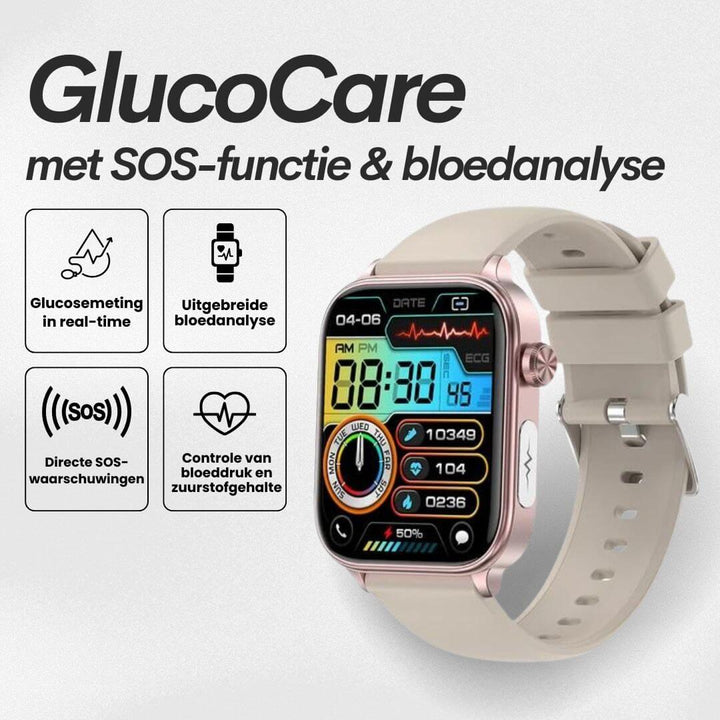 GlucoCare Watch™ | Gecertificeerde Bloedsuikermeting (2025)