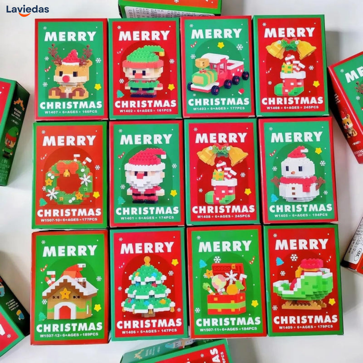 Santa's Bouwstenen™ | 12 Creatieve Kerstfiguren voor het Hele Gezin.