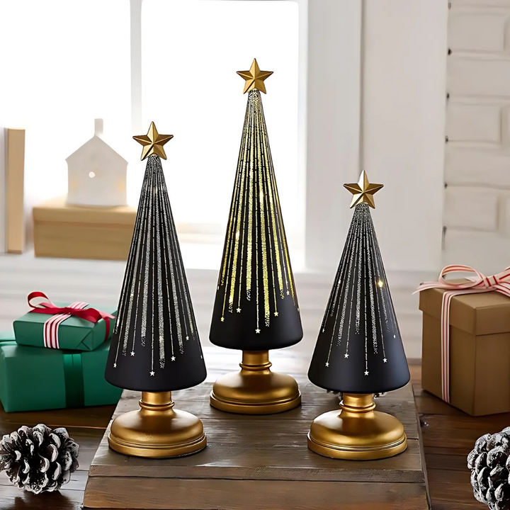 LumiTree™ Glazen LED Kerstboom ( 3 stuks )