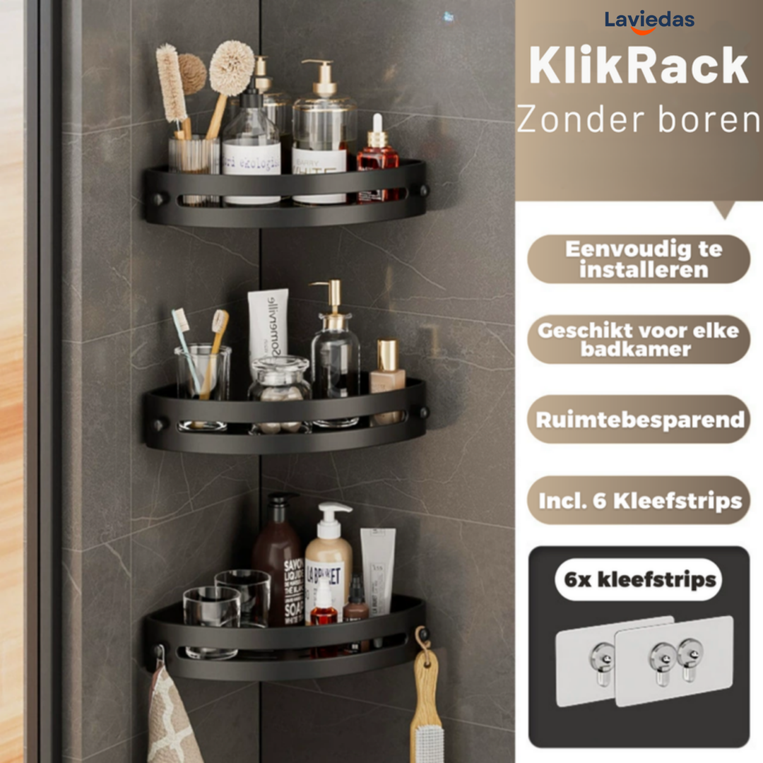 KlikRack™ | Slim Opbergen, Zonder Boren