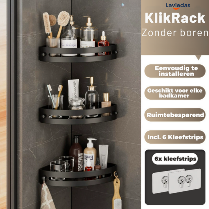KlikRack™ | Slim Opbergen, Zonder Boren